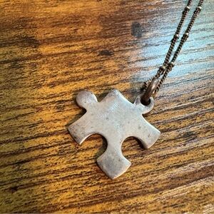 Oragami Owl Sterling Silver 925 Puzzle Piece  Pendant Necklace